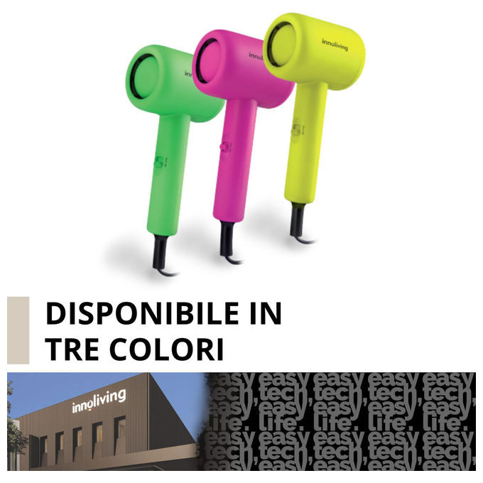 Innoliving Asciugacapelli Mini INN-612 Compatto e Pieghevole