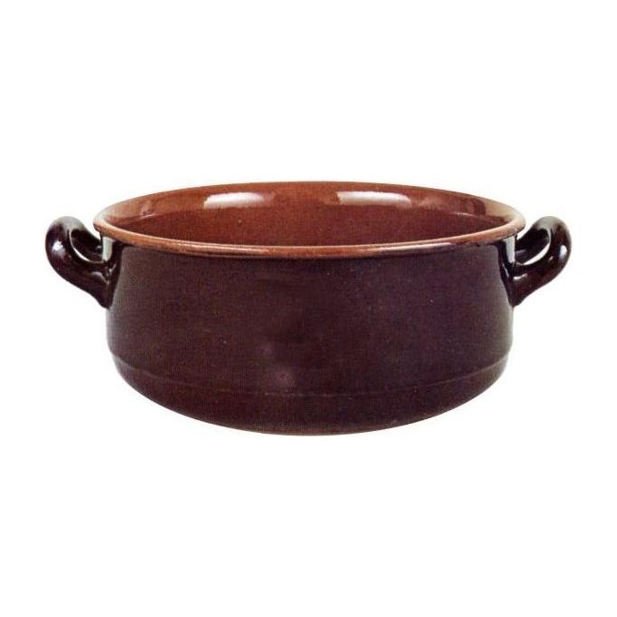 Vulcania Casseruola in terracotta con 2 manici 24 cm