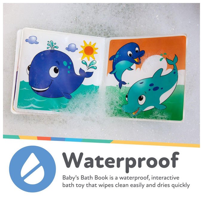 Nuby, Libro Bagnetto Animali Acquatici, Impermeabile, Con Suono, Adatto Dalla Nascita