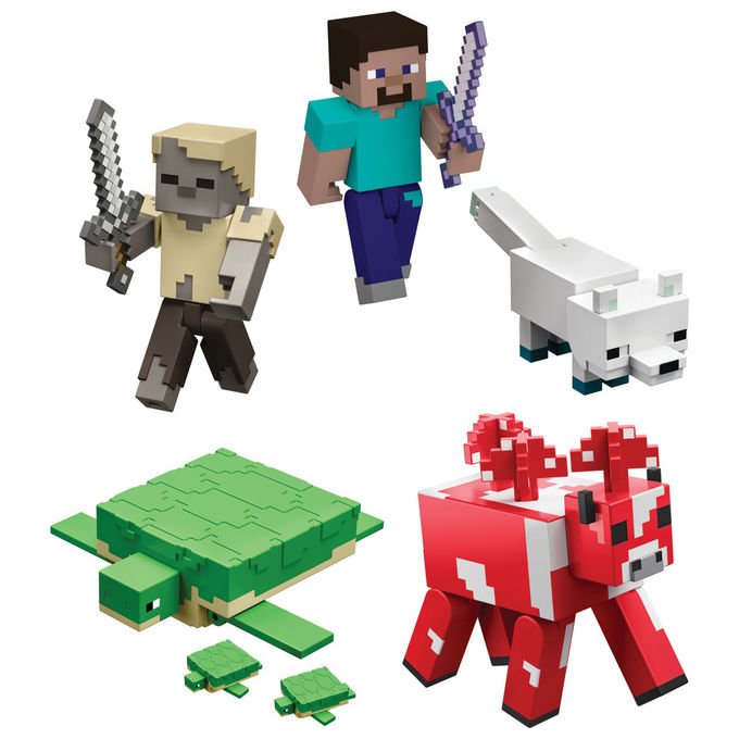 Mattel, Minecraft Action Figure, GTP08 Giocattolo, Colori Assortiti