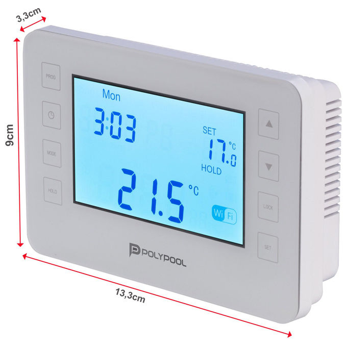 Poly Pool, Termostato Digitale Smart Wi-Fi, Programmabile, Compatibile Alexa Google Home, PP1471