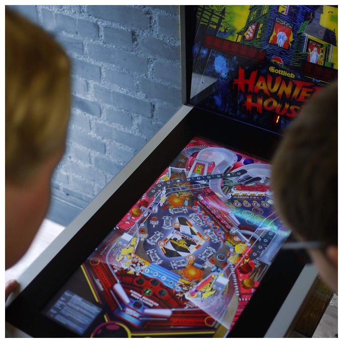 Arcade1Up, Toy Shock Haunted House, Flipper Elettronico, 12 Giochi, Display 24 Pollici