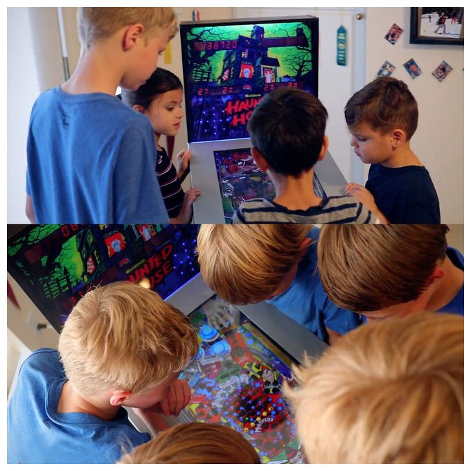 Arcade1Up, Toy Shock Haunted House, Flipper Elettronico, 12 Giochi, Display 24 Pollici