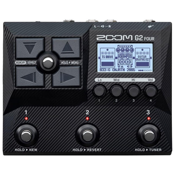 Zoom, G2 Four, Pedaliera Multieffetto per Chitarra, 79 Effetti, Looper 80 Secondi