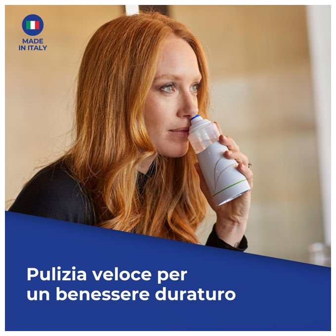 Flaem Nuova, Rhino Clear Sprint, Doccia Nasale Portatile, Lavaggio Nasale per Adulti e Bambini, Made in Italy