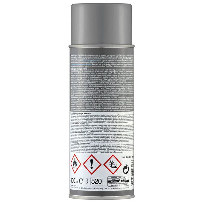Arexons, Colla Spray, Doppia Azione 6in1 Help, Permanente e Temporanea, 400 ml