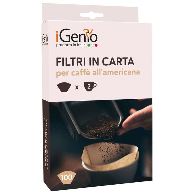 Igenio Filtri di Carta per Caffe' Americano 2 Tazze 100 Pezzi - Yeppon