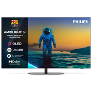 Philips Ambilight 55OLED820 4K OLED Smart TV 55 Pollici con processore P5 AI Perfect Picture Ultra HD Google TV Dolby Vision e Atmos Sound