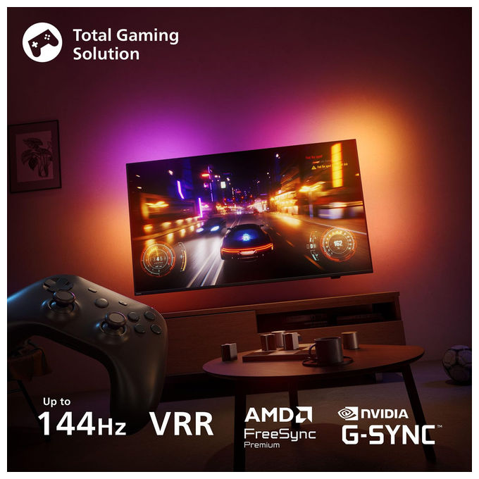 Philips Ambilight 55OLED820 4K OLED Smart TV 55 Pollici con processore P5 AI Perfect Picture Ultra HD Google TV Dolby Vision e Atmos Sound