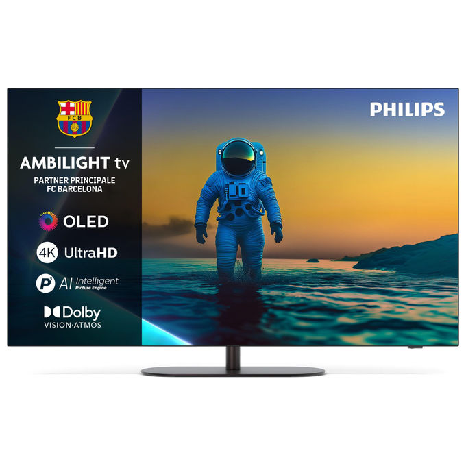 Philips Ambilight 65OLED820 4K OLED Smart TV 65 pollici processore P5 AI Perfect Picture Ultra HD Google TV Dolby Vision