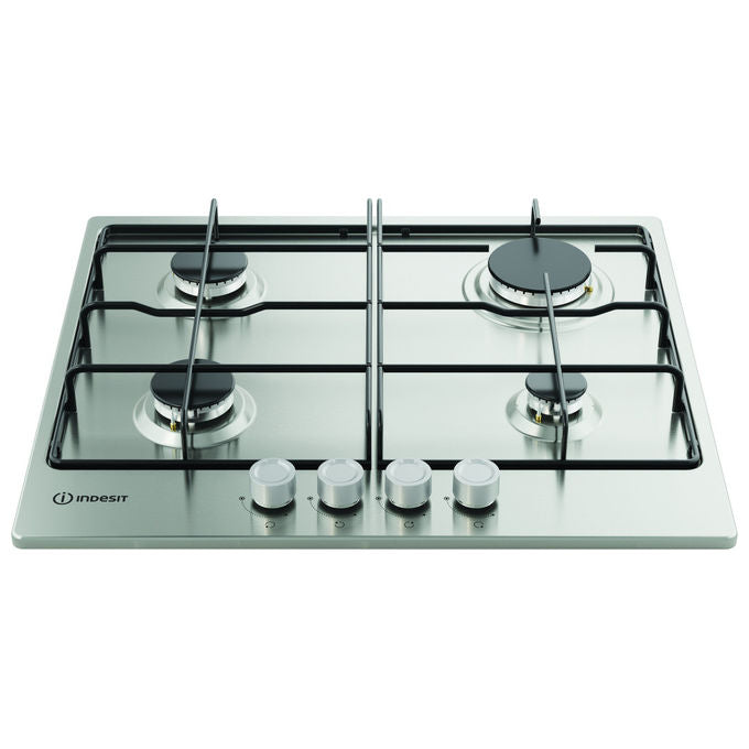 Indesit Piano Cottura Gas Inox 60cm 4 Fuochi