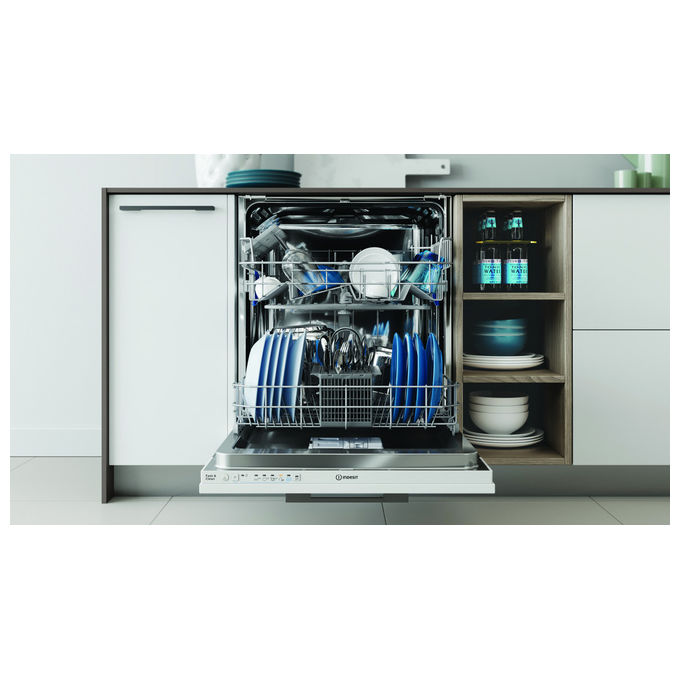 Indesit IN2IE14CNP80 Lavastoviglie Incasso a Scomparsa Totale 14 coperti Classe E 49 dB PushandGo 5 programmi (82x60x56 cm) colore Bianco