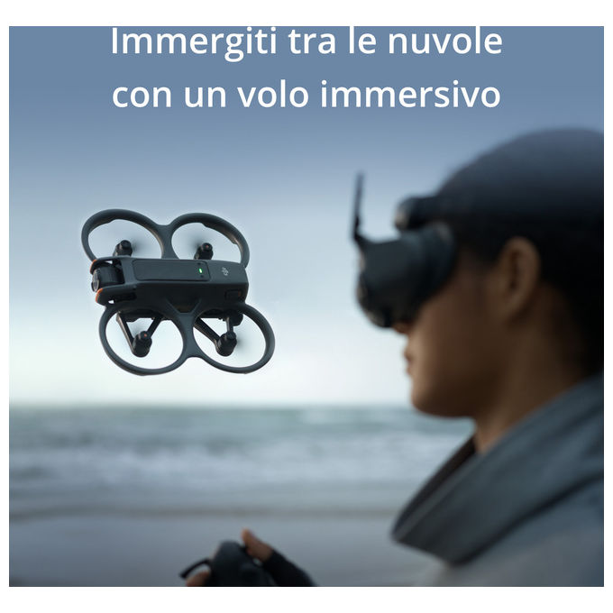 DJI Avata 2 drone fpv 4k nero fly more combo con 3 batterie goggles 3 e rc motion 3