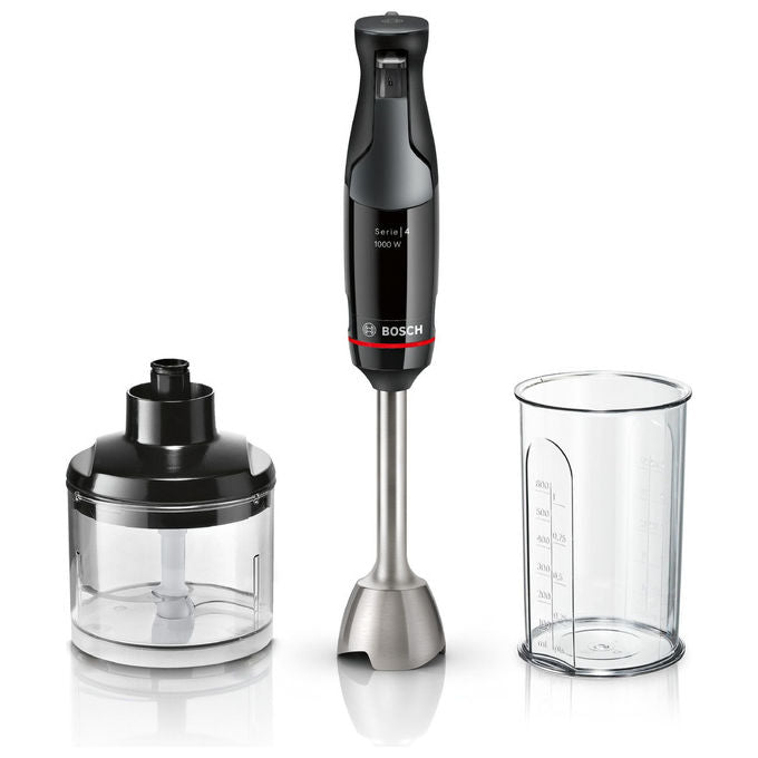 Bosch frullatore ad immersione MSM4B620 ErgoMaster 1000W nero QuattroBlade AntiSplash