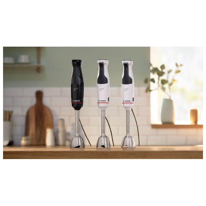 Bosch frullatore ad immersione MSM4B620 ErgoMaster 1000W nero QuattroBlade AntiSplash
