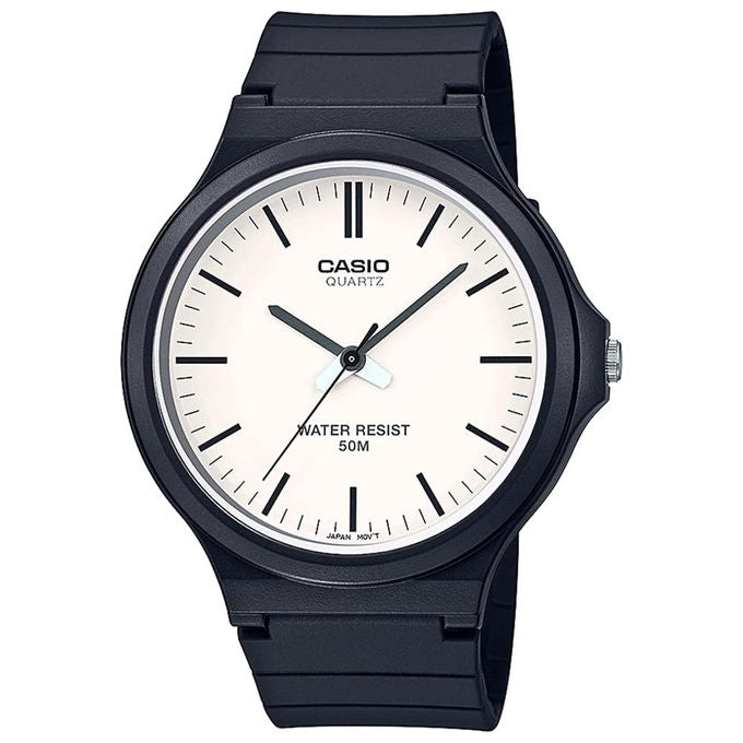 Casio orologio analogico quarzo unisex cinturino resina impermeabile 5 bar mw2407evef