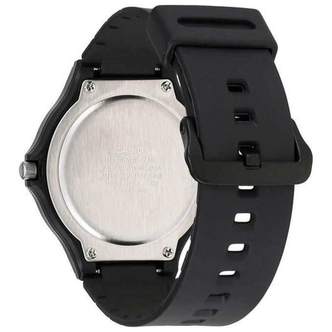 Casio orologio analogico quarzo unisex cinturino resina impermeabile 5 bar mw2407evef