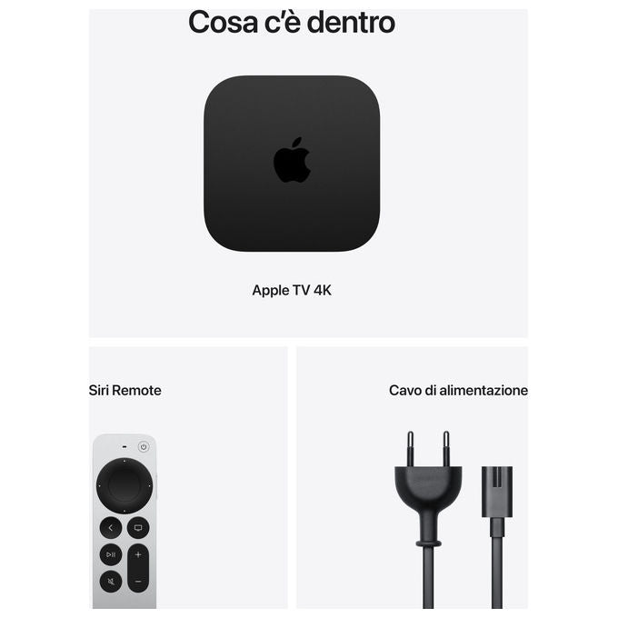 Apple TV 4K Wi-Fi 64GB con chip A15 Bionic 3a generazione streaming media player