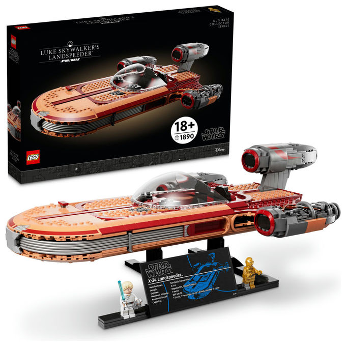 Lego Star Wars Landspeeder di Luke Skywalker 75341 set da costruzione 1890 pezzi 18+