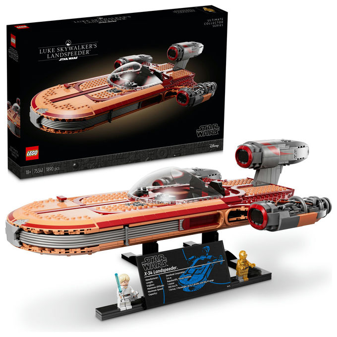 Lego Star Wars Landspeeder di Luke Skywalker 75341 set da costruzione 1890 pezzi 18+