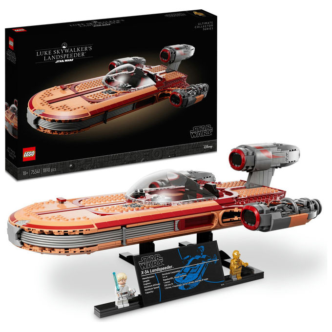Lego Star Wars Landspeeder di Luke Skywalker 75341 set da costruzione 1890 pezzi 18+