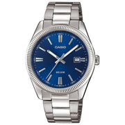 Casio orologio unisex analogico quarzo acciaio inox blu 38.5mm mtp1302pd2avef