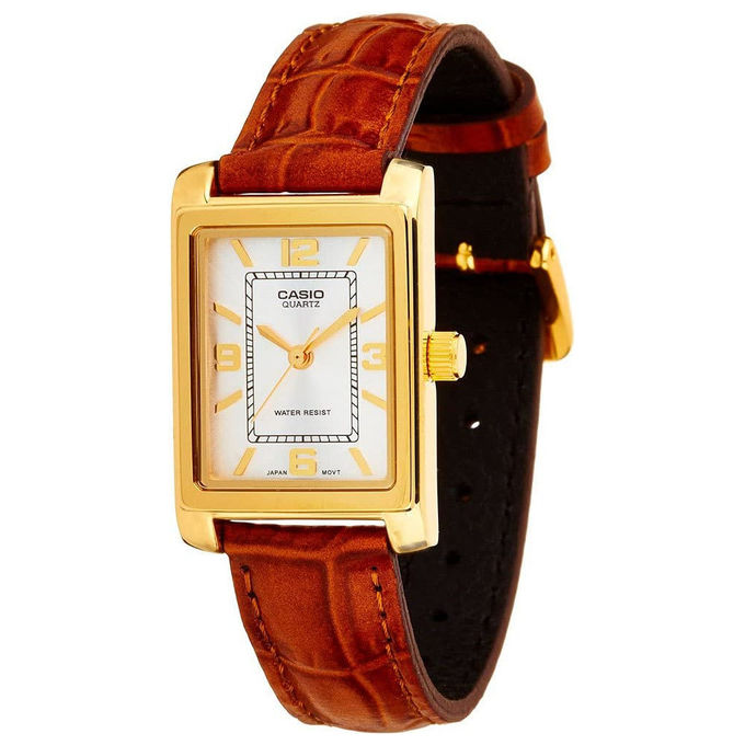 Casio collection orologio da polso donna analogico cinturino pelle ltp 1234pgl 7aef