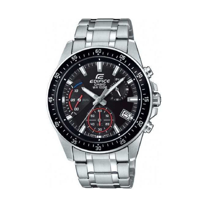 Casio edifice orologio cronografo uomo quarzo acciaio inox argento 100m efv540d1avuef