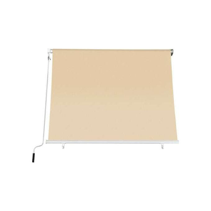 Tenda da sole a caduta 200x250 cm beige poliestere rullo alluminio gdlc