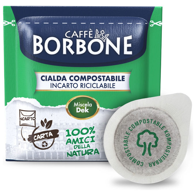 Caffe Borbone cialde decaffeinato ESE 44mm miscela dek 50 pezzi compatibile