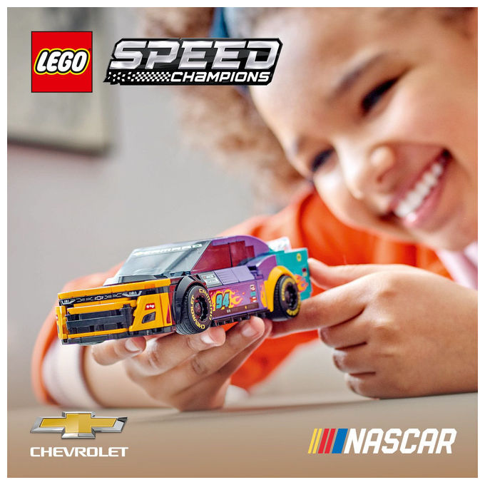 Lego 76935 Speed Champions Set Costruzione NASCAR Next Gen Chevrolet Camaro ZL1 328 Pezzi