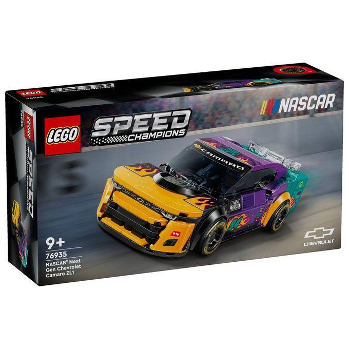 Lego 76935 Speed Champions Set Costruzione NASCAR Next Gen Chevrolet Camaro ZL1 328 Pezzi