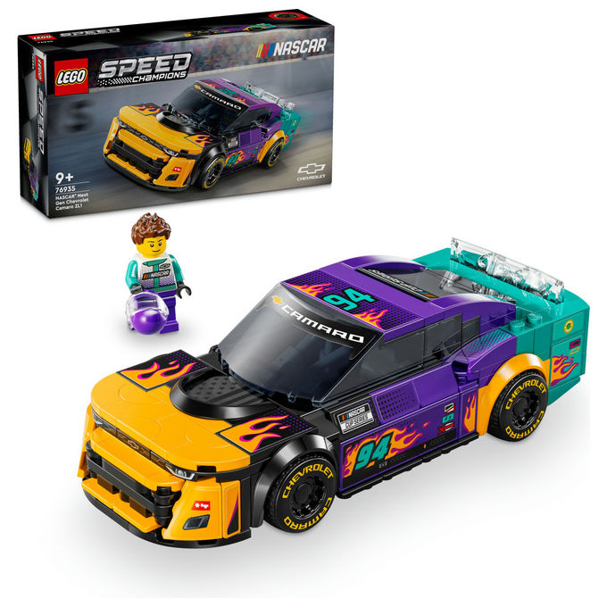 Lego 76935 Speed Champions Set Costruzione NASCAR Next Gen Chevrolet Camaro ZL1 328 Pezzi