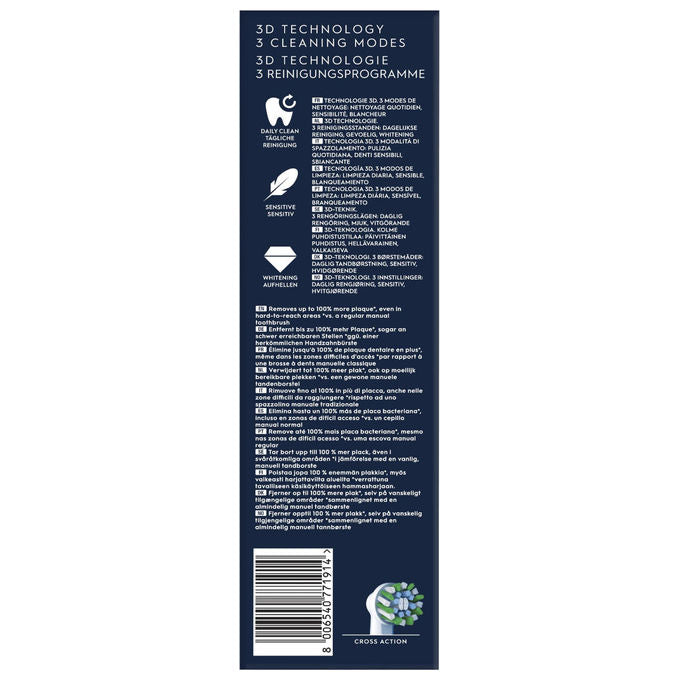 Oral B spazzolino elettrico ricaricabile series 1 blu con timer e 2 testine