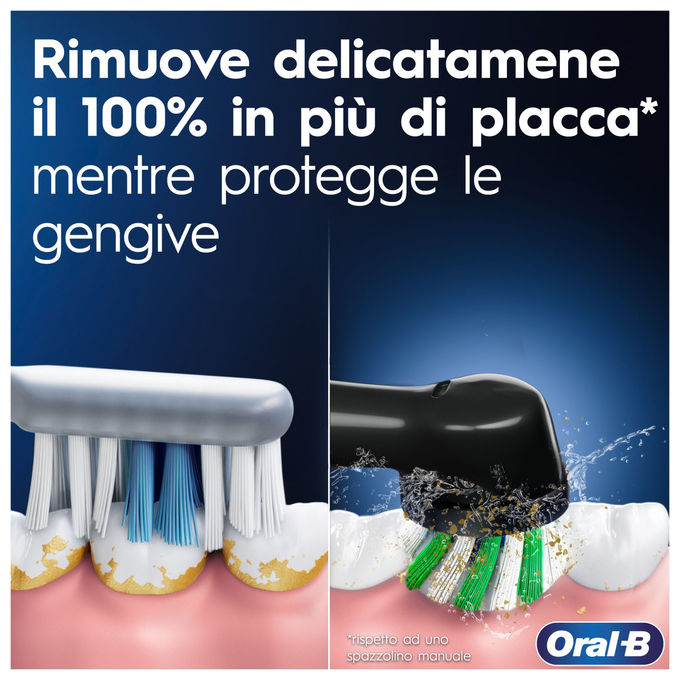 Oral B spazzolino elettrico ricaricabile series 1 blu con timer e 2 testine