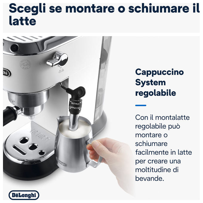 De longhi dedica style ec685w macchina espresso automatica manuale 1,1l Bianco