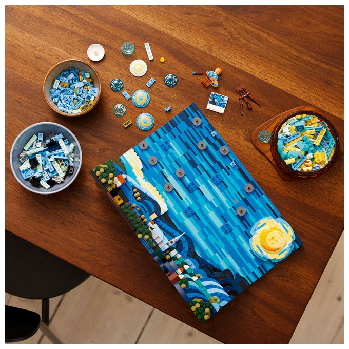 LEGO Ideas set costruzione 3D notte stellata di Van Gogh 2316 pezzi per adulti 21333