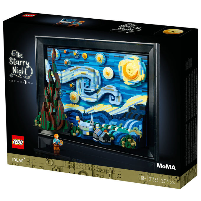 LEGO Ideas set costruzione 3D notte stellata di Van Gogh 2316 pezzi per adulti 21333