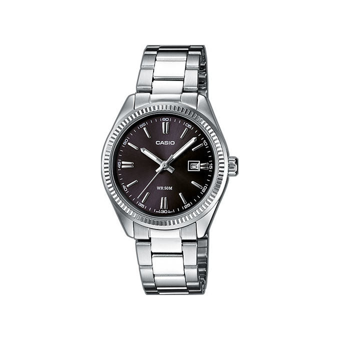 Casio orologio donna quarzo LTP1302PD1A1VEF acciaio inox 28mm quadrante nero 5atm