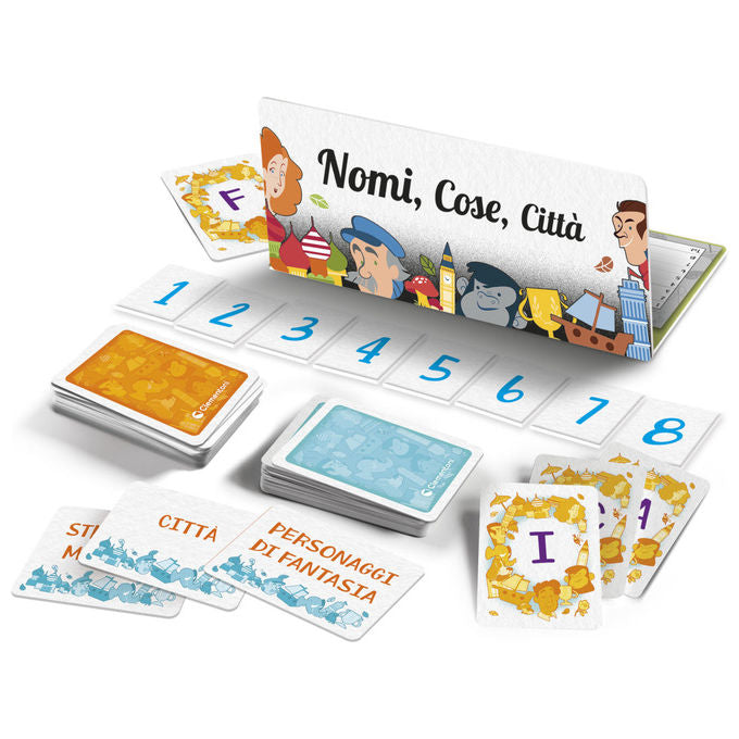 Clementoni gioco di carte nomi cose citta' play creative per 7 anni e piu' gioco di societa'