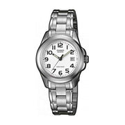 Casio orologio uomo collection mtp1259pd7bef acciaio inox quadrante bianco datario