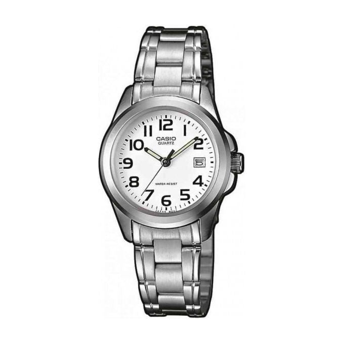 Casio orologio uomo collection mtp1259pd7bef acciaio inox quadrante bianco datario