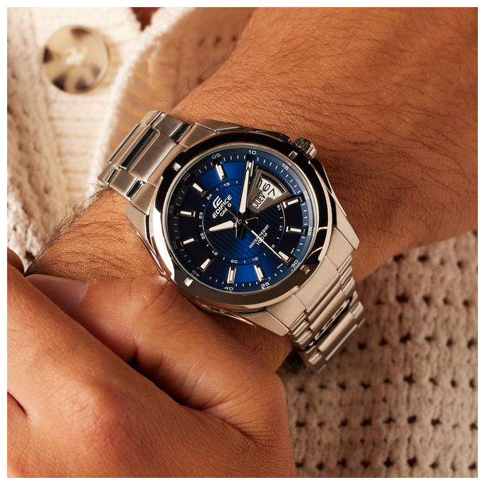 Casio orologio uomo ef129d2avef acciaio inossidabile impermeabile 10 bar edifice