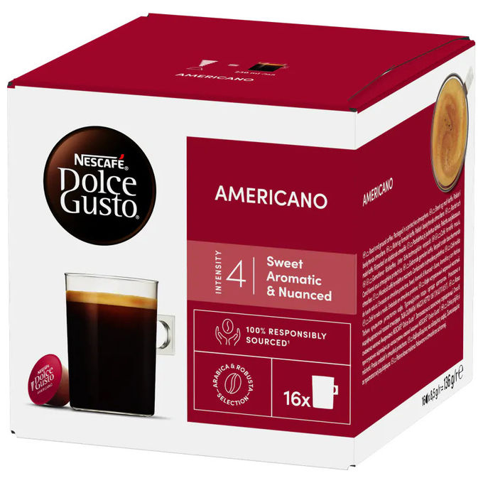 Nescafe Dolce Gusto capsule caffe americano 100 arabica compatibili 16 pezzi