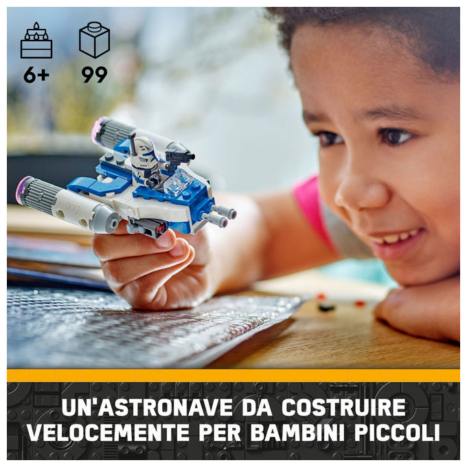 LEGO Star Wars Microfighter Y Wing Captain Rex set costruzione 99 pezzi 6 anni e piu'