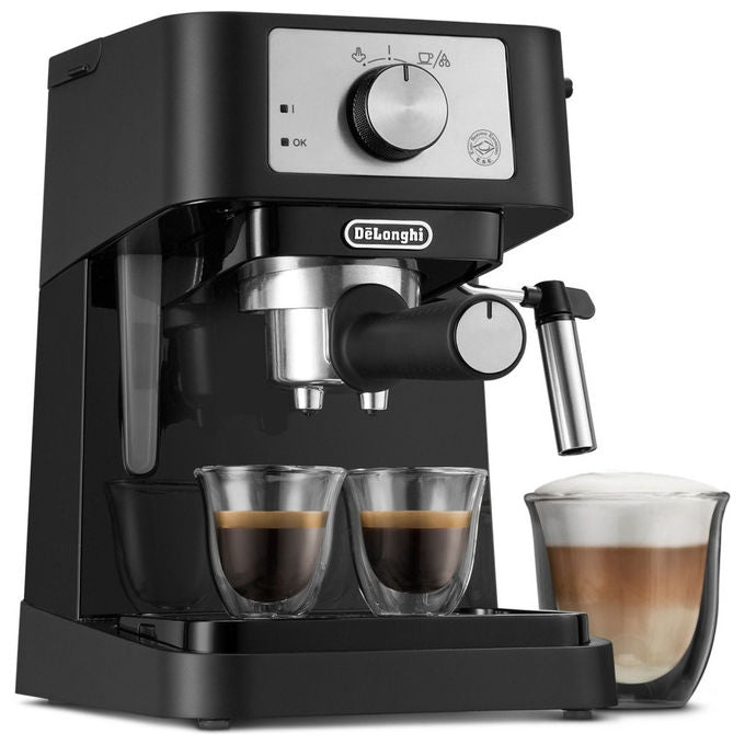 De longhi stilosa ec260bk macchina caffe' espresso manuale 1100w 1l nero acciaio inox