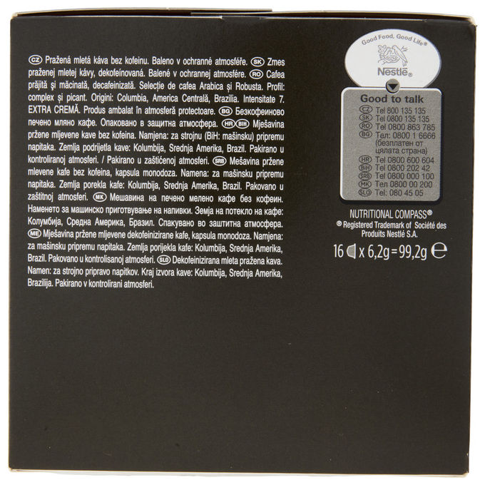 Nescafe Dolce Gusto capsule caffe espresso intenso decaffeinato 16 pezzi intensita 7
