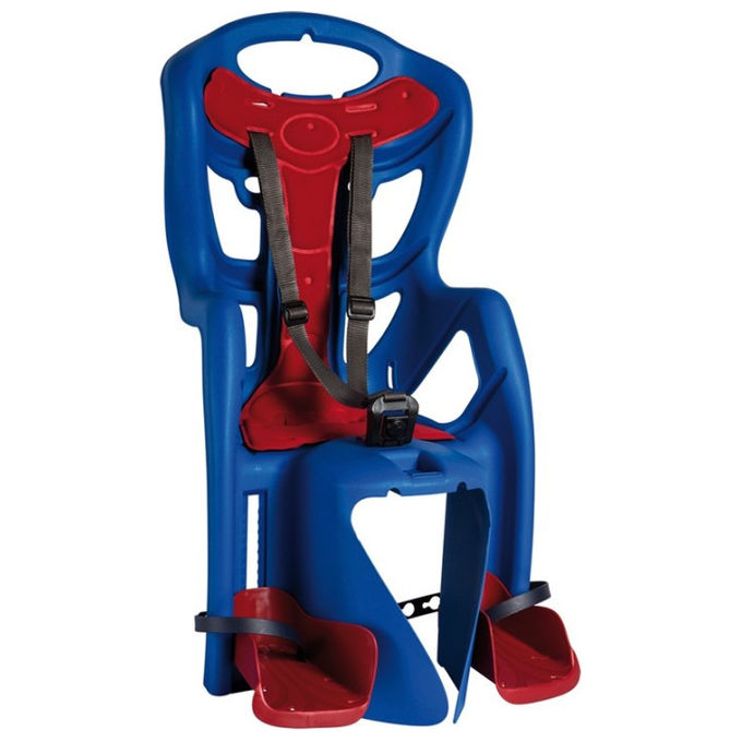 Bellelli seggiolino bici posteriore m00001 attacco clamp portapacchi 22kg blu rosso
