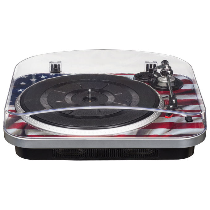 Bigben interactive giradischi td120usa velocita' 33 45 78 giri nero blu rosso bianco