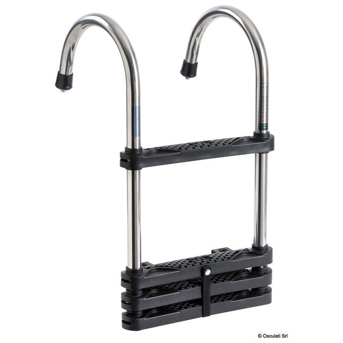 Osculati scaletta eco telescopica 49.527.04 acciaio inox per barche e yacht 1170 mm